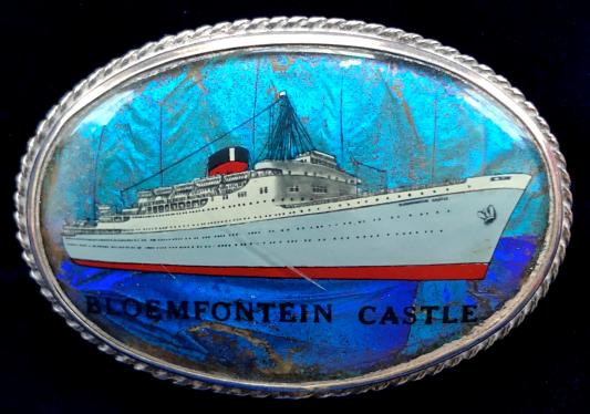 Bloemfontein Castle Union-Castle Shipping Line silver badge.
