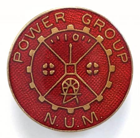 NUM Power Group 1984 -1985 National Union of Miners badge