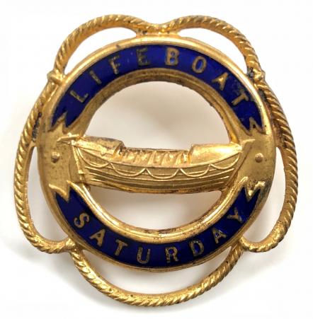 Royal National Lifeboat Institution RNLI Charity Lifeboat Saturday badge.