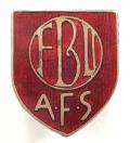 Fire Brigade Union Auxiliary Fire Service FBU AFS membership badge.