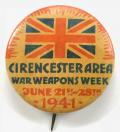 Cirencester war weapons week 1941 Union Jack fundraising badge