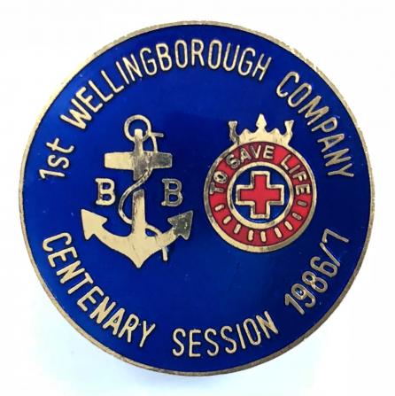 Boys Brigade 1st Wellingborough Company 1987 centenary badge