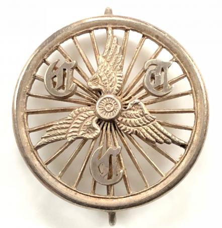 Cyclists Touring Club winged cycle wheel CTC silver badge.