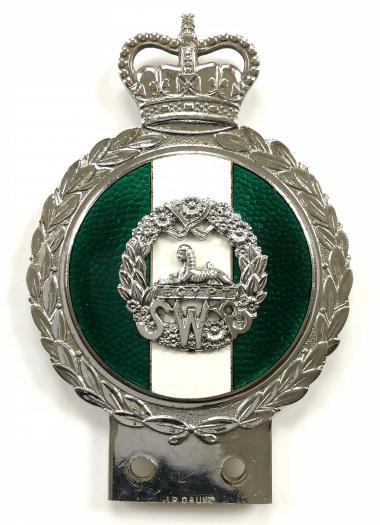 South Wales Borderers regimental automobile motor car grill badge