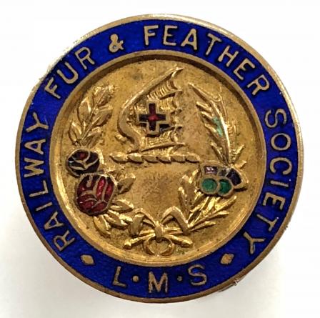 London Midland & Scottish Railway LMS fur & feather society badge