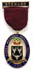 Royal Masonic Benevolent Institution 1940 Stewards jewel