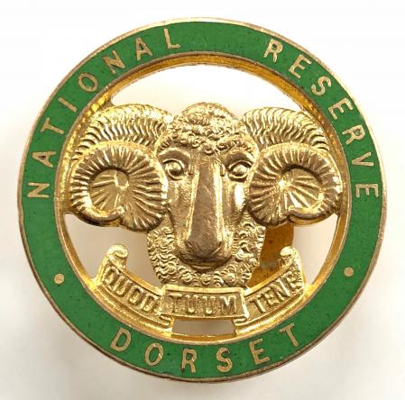 WW1 National Reserve Dorset officially numbered badge.