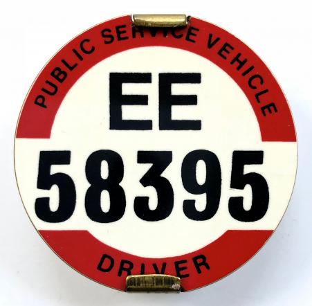 PSV Bus Driver East Midland license thick print badge