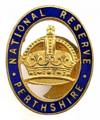 WW1 National Reserve Perthshire Scottish home front badge