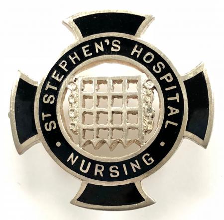 St Stephen's Hospital Nursing 1925 silver qualification badge