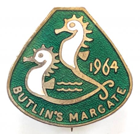 Butlins 1964 Margate holiday camp seahorse badge