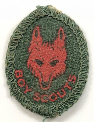 Wolf Cubs Tenderpad printed cloth wartime issue badge