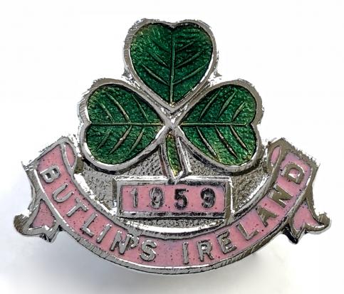 Butlins 1959 Mosney Ireland holiday camp shamrock badge