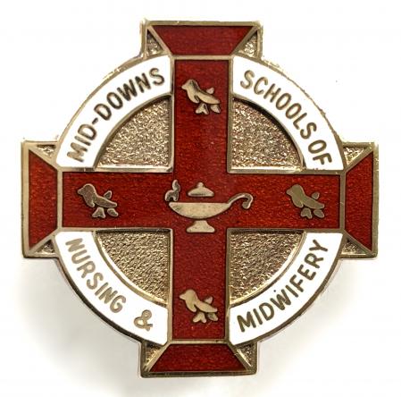 Mid Downs Schools of Nursing and Midwifery 1988 silver badge