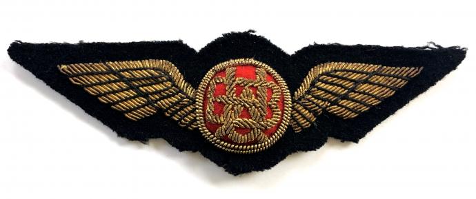 British United Airways pilot officers gold bullion airline wing badge