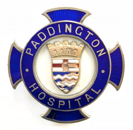 Paddington Hospital London 1930 silver nurses badge