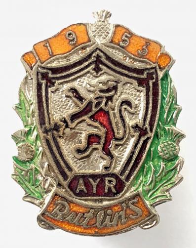 Butlins 1953 Ayr holiday camp lion badge