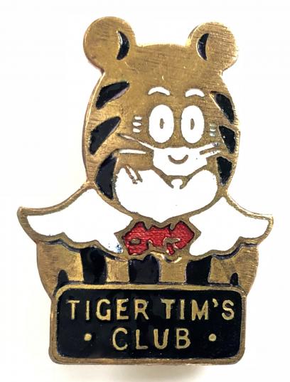 Tiger Tim's weekly comic childrens club membership badge by Collins