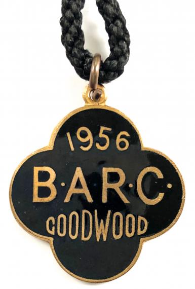 British Automobile Racing Club 1956 BARC Goodwood membership badge