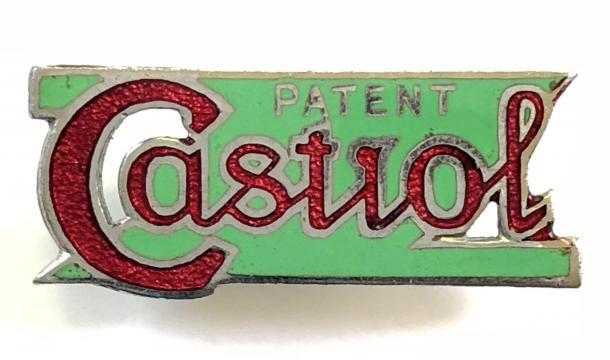 Castrol Motor Oil promotional badge circa 1950s by Butler
