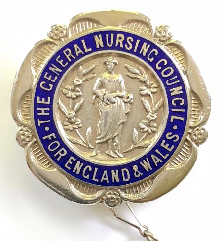 General Nursing Council SRN Registered Fever Nurse 1931 silver badge