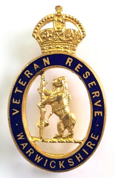 Veteran Reserve Warwickshire home front badge