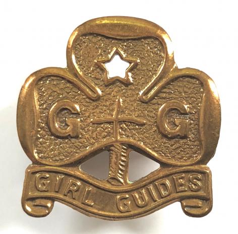 Girl Guides trefoil enrolment promise badge