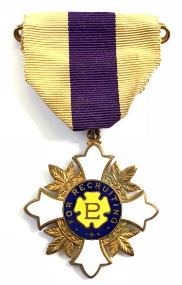 Primrose League For Recruiting special service award badge