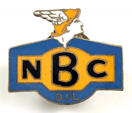 National Benzole Company NBC motor oil advertising badge circa 1930's