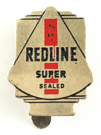 Redline Super 'the engine - clean petrol' advertising badge circa 1930