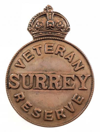Veteran Reserve Surrey home front badge