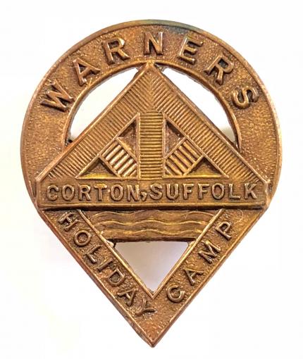 Warner’s Holiday Camp Corton Suffolk brass badge