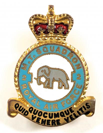 RAF No 2 Mechanical Transport Squadron Royal Air Force badge c1950