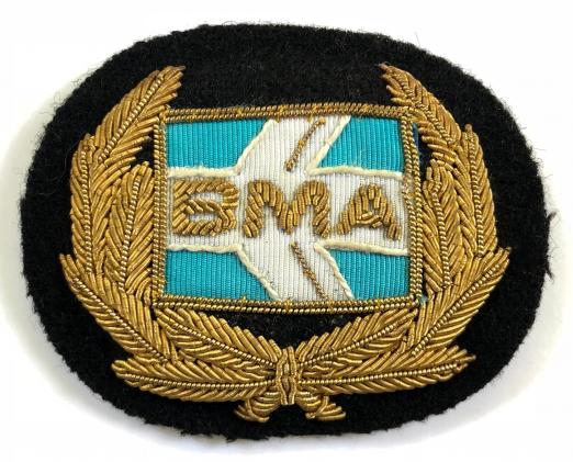 British Midland Airways BMA Airline officers bullion cap badge c1971