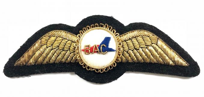 BAC Aircraft pilots wing gold bullion cloth badge