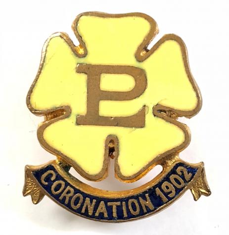 Primrose League associates coronation 1902 badge