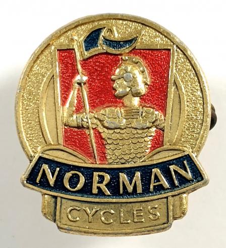 Norman Cycles advertising badge
