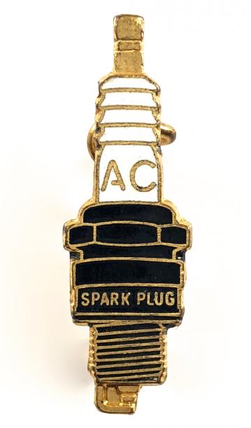 Albert Champion AC Spark Plug miniature advertising badge