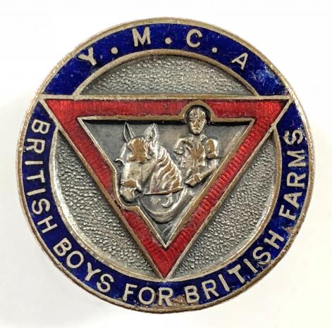 YMCA British Boys for British Farms numbered badge