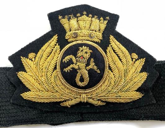 Port of London Authority officers gold bullion cap badge on band