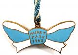1960 Hurst Park horse racing badge