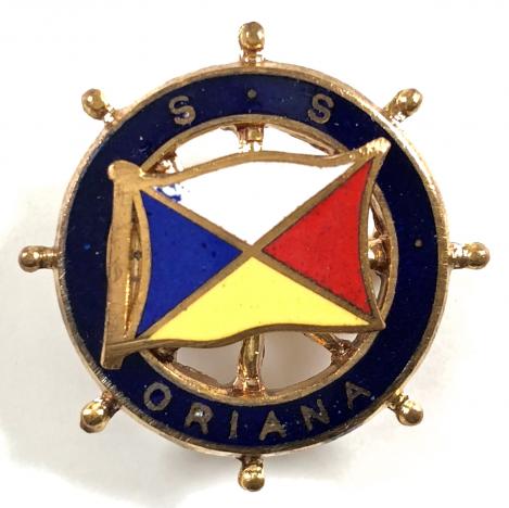 SS Oriana P&O shipping line ships wheel badge