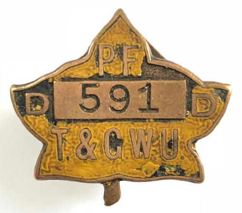 Transport & General Workers Union TGWU dockers badge