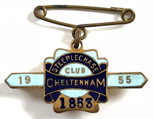 1955 Cheltenham Steeplechase horse racing club badge