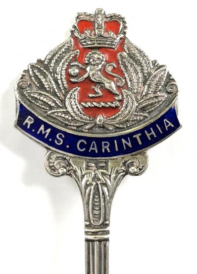 RMS Carinthia Cunard Shipping Line 1960 silver spoon
