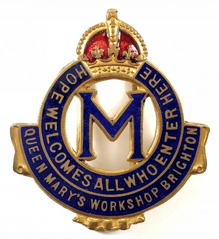 WW1 Queen Mary's Workshop Brighton staff badge