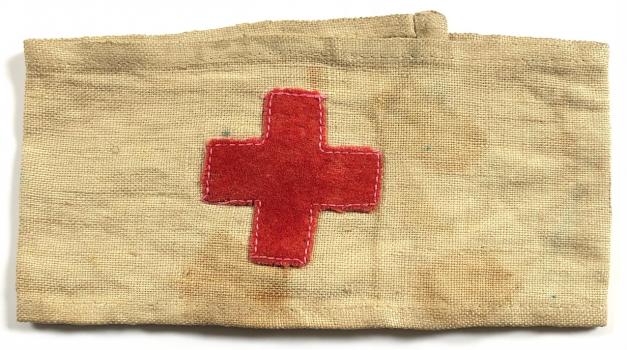 WW1 Army Medical Service 1915 East Lancashire voluntary aid armband