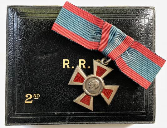 Royal Red Cross 2nd class George V medal Garrard case