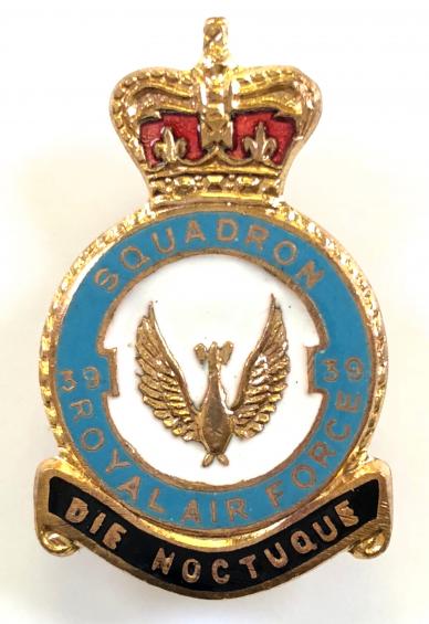 RAF No 39 Fighter Squadron Royal Air Force badge circa 1950s