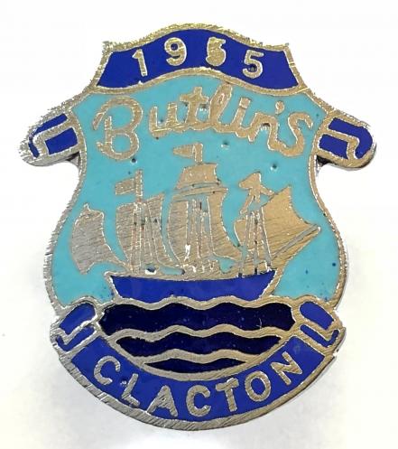 Butlins 1955 Clacton Holiday Camp sailing ship badge